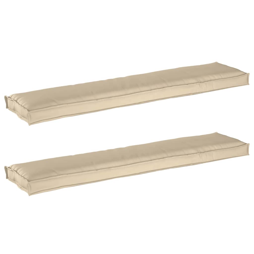 Pallet Kussen Set 2 pcs Beige 180 x 40 x 8 cm Oxford Stof is nu te koop bij PeponiXL, paradijselijk wonen!