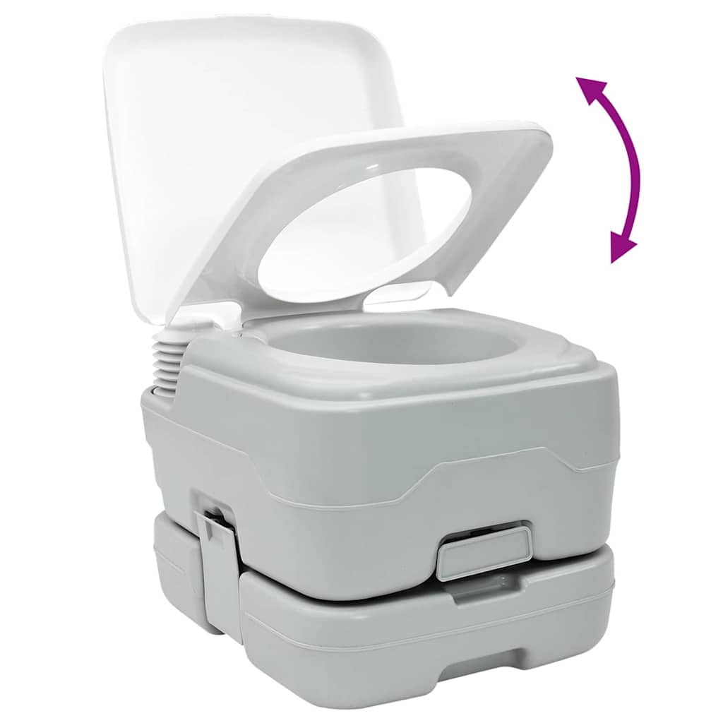 Camping Toilet Grijs en Wit 41,5 x 36,5 x 30 cm Polyetheen is nu te koop bij PeponiXL, paradijselijk wonen!