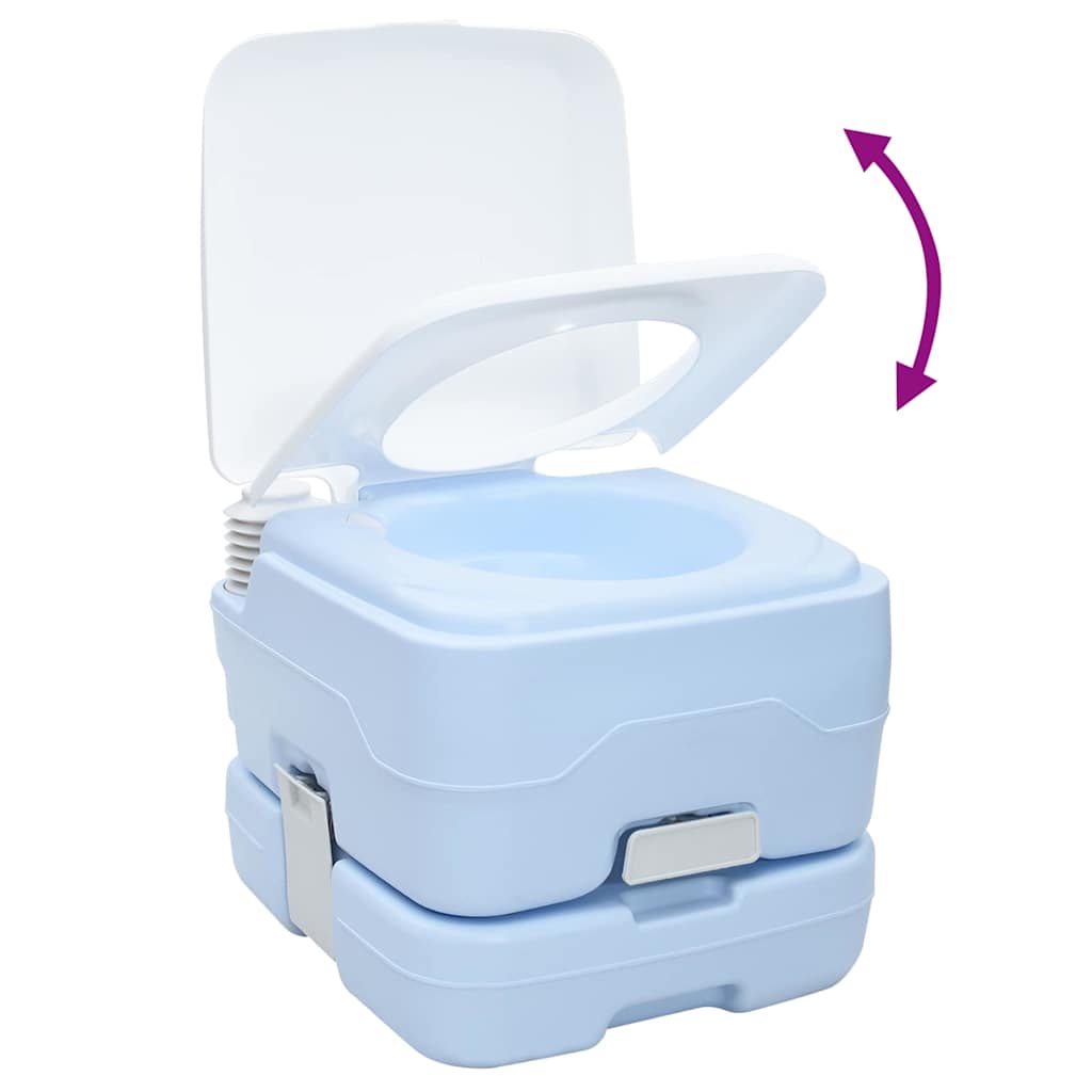 Camping Toilet Lichtblauw en Wit 41,5 x 36,5 x 30 cm Polyetheen is nu te koop bij PeponiXL, paradijselijk wonen!