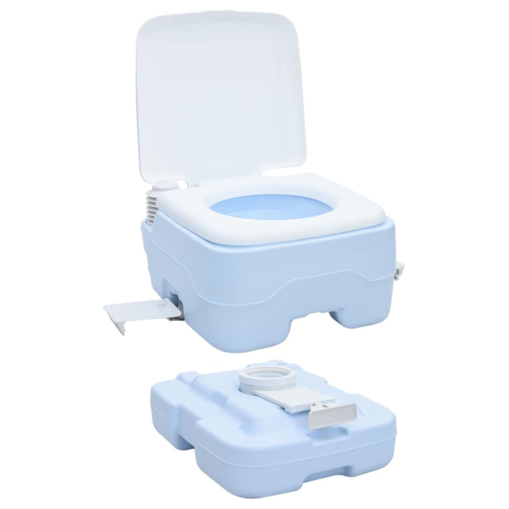 Camping Toilet Lichtblauw en Wit 41,5 x 36,5 x 30 cm Polyetheen is nu te koop bij PeponiXL, paradijselijk wonen!