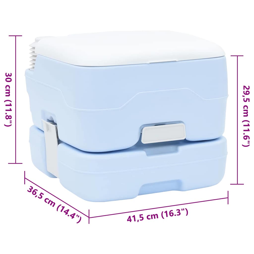 Camping Toilet Lichtblauw en Wit 41,5 x 36,5 x 30 cm Polyetheen is nu te koop bij PeponiXL, paradijselijk wonen!