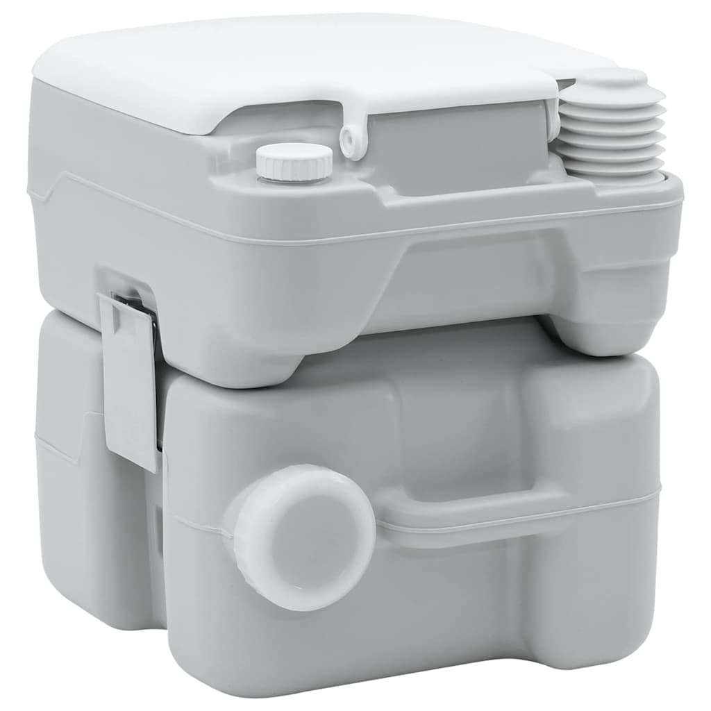 Camping Toilet Grijs en Wit 41,5 x 36,5 x 42 cm Polyetheen is nu te koop bij PeponiXL, paradijselijk wonen!