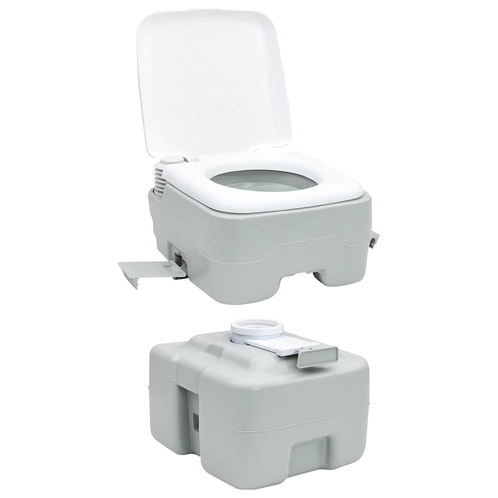 Camping Toilet Grijs en Wit 41,5 x 36,5 x 42 cm Polyetheen is nu te koop bij PeponiXL, paradijselijk wonen!