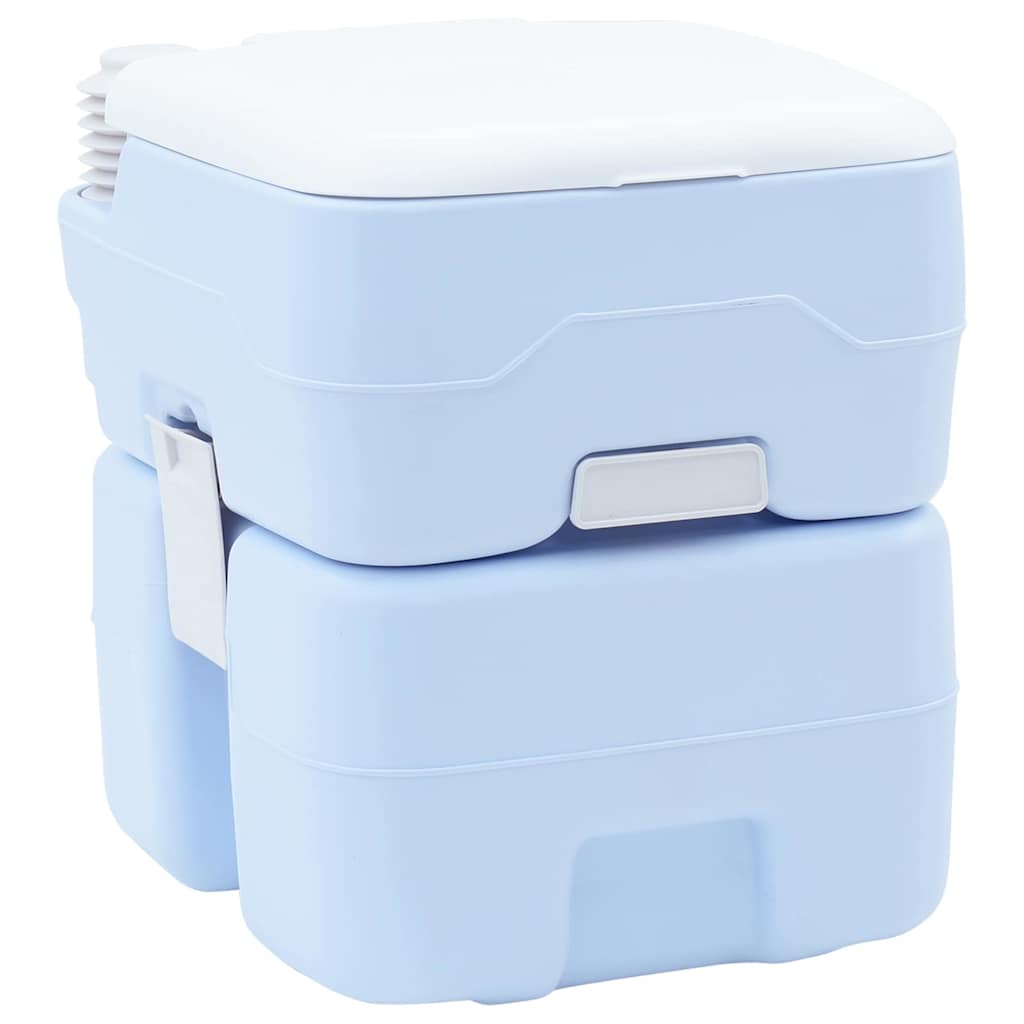 Camping Toilet Lichtblauw en Wit 41,5 x 36,5 x 42 cm Polyetheen is nu te koop bij PeponiXL, paradijselijk wonen!