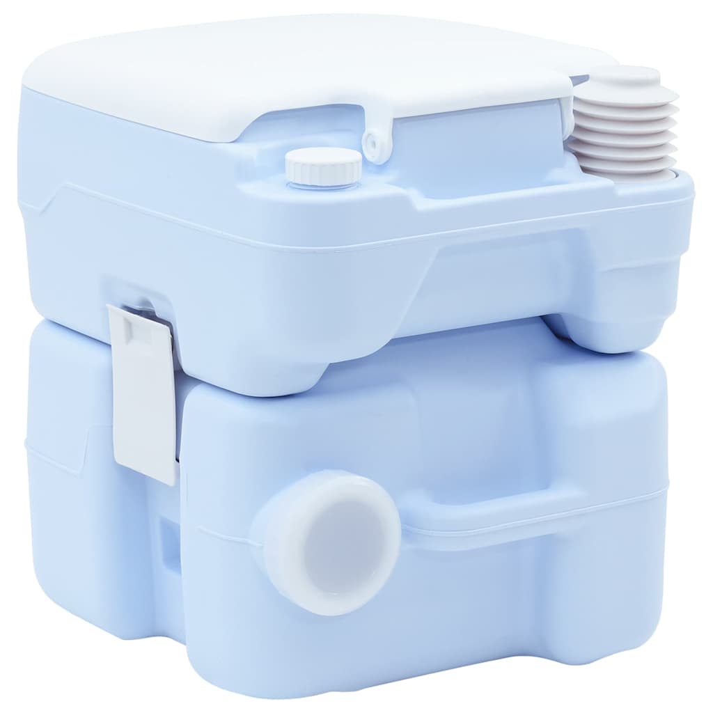 Camping Toilet Lichtblauw en Wit 41,5 x 36,5 x 42 cm Polyetheen is nu te koop bij PeponiXL, paradijselijk wonen!