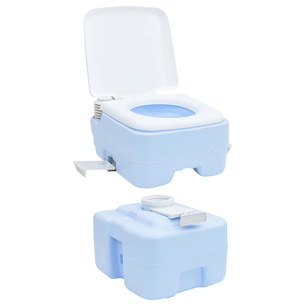 Camping Toilet Lichtblauw en Wit 41,5 x 36,5 x 42 cm Polyetheen is nu te koop bij PeponiXL, paradijselijk wonen!