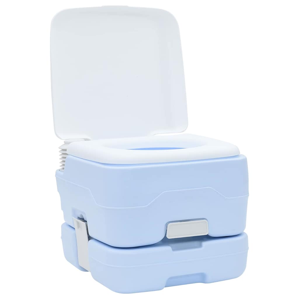 Camping Toilet Set 2 pcs Blauw en Wit is nu te koop bij PeponiXL, paradijselijk wonen!