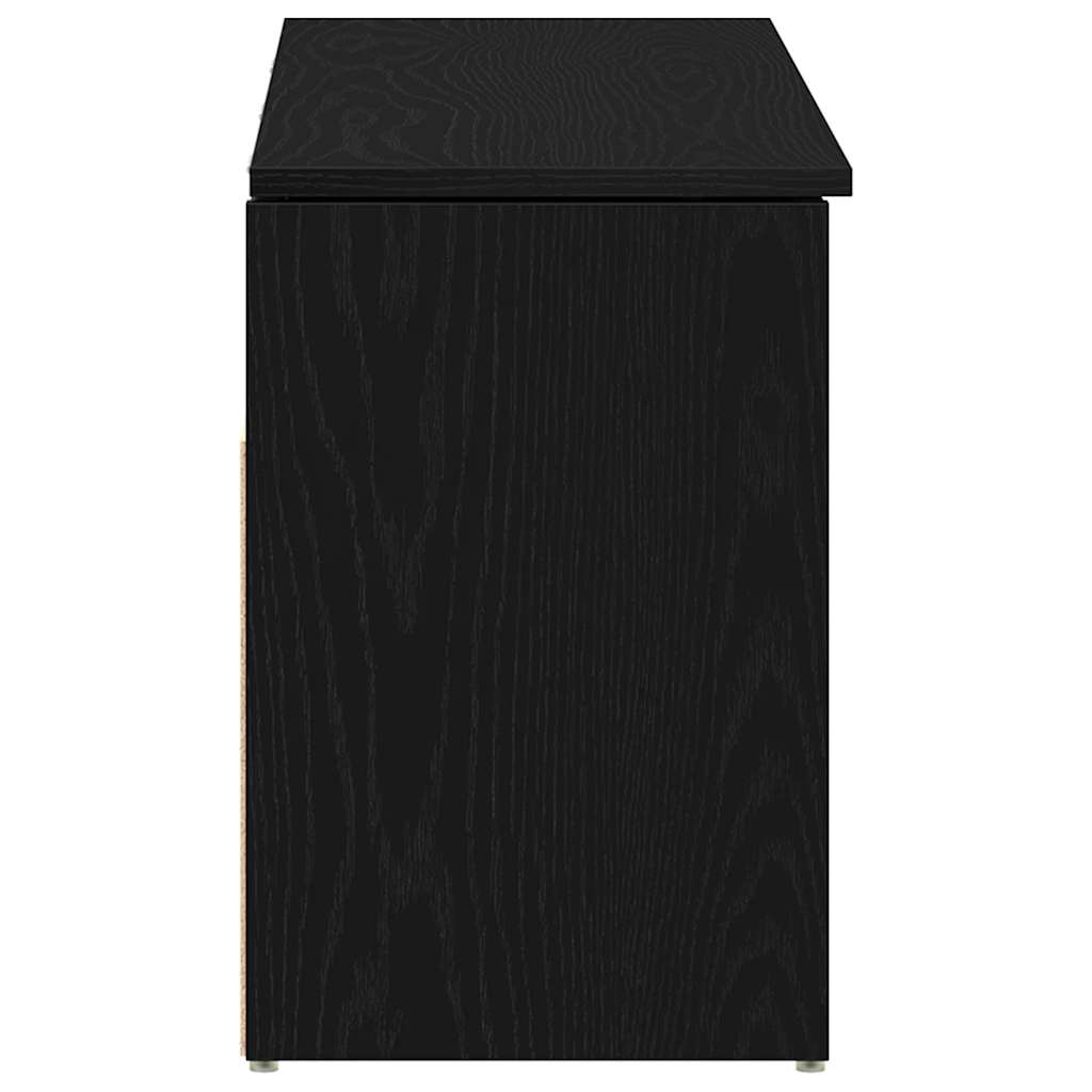 Schoenenbank 102x30,5x45 cm spaanplaat zwart eikenkleurig is nu te koop bij PeponiXL, paradijselijk wonen!