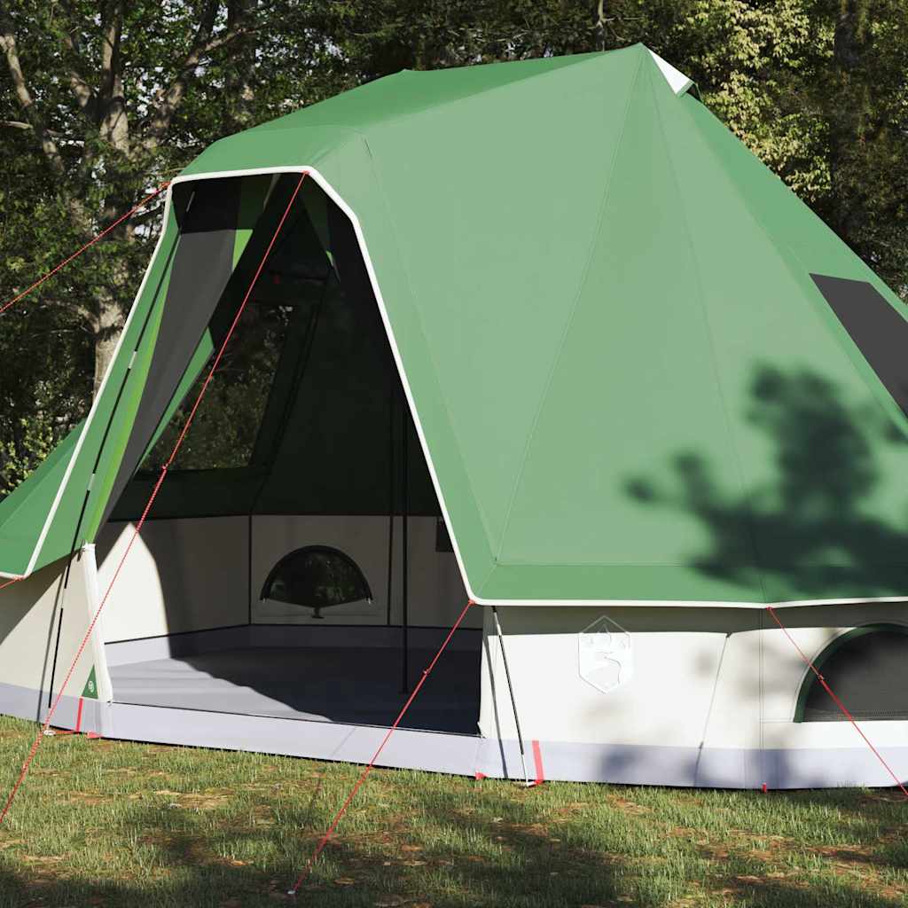Tipi Tent met dak met opslag Groen 466 x 310 x 240 cm taft is nu te koop bij PeponiXL, paradijselijk wonen!