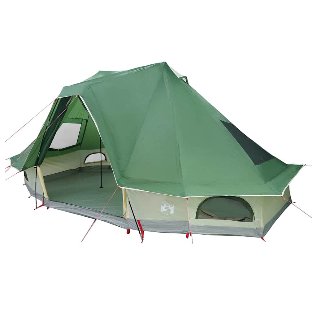 Tipi Tent met dak met opslag Groen 466 x 310 x 240 cm taft is nu te koop bij PeponiXL, paradijselijk wonen!