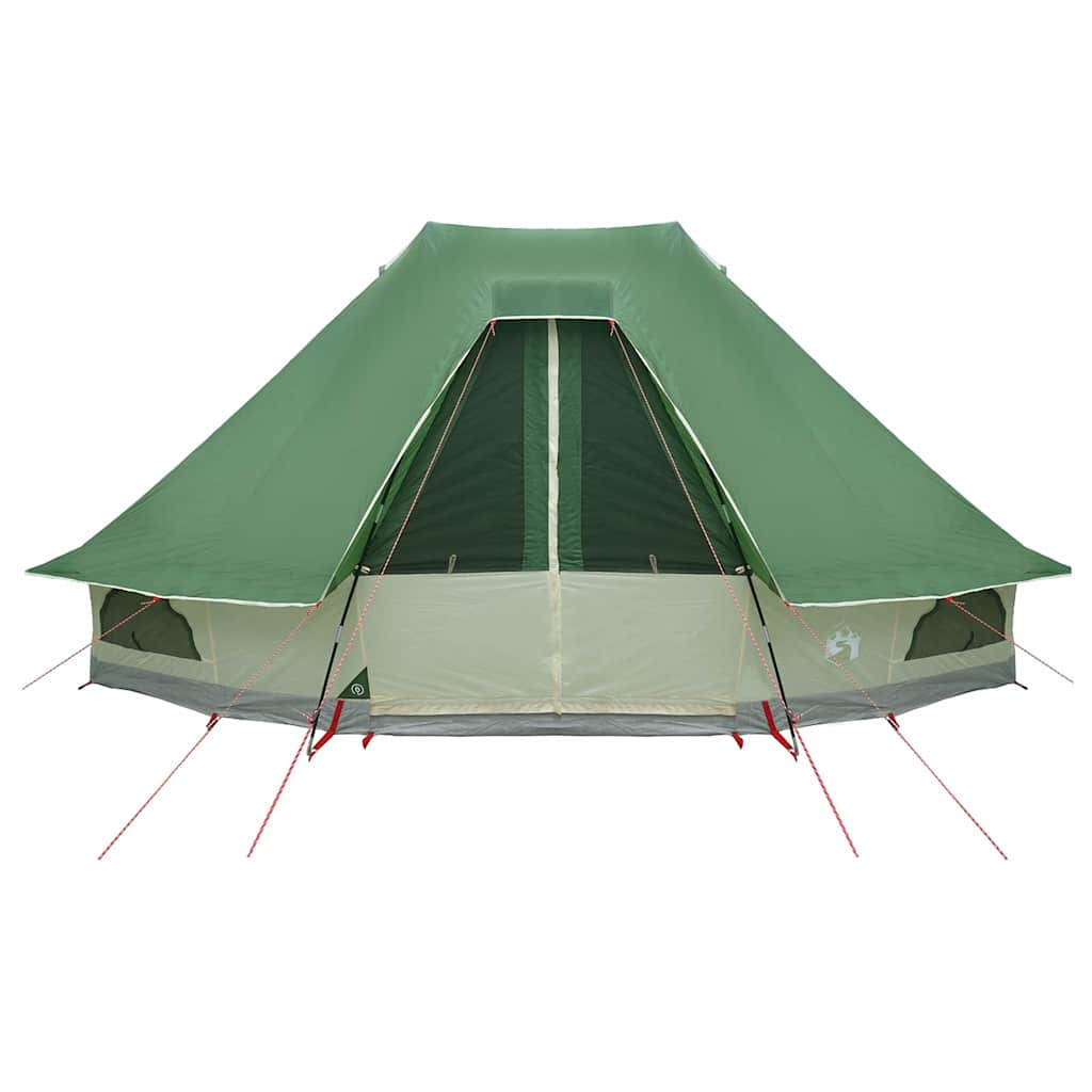 Tipi Tent met dak met opslag Groen 466 x 310 x 240 cm taft is nu te koop bij PeponiXL, paradijselijk wonen!