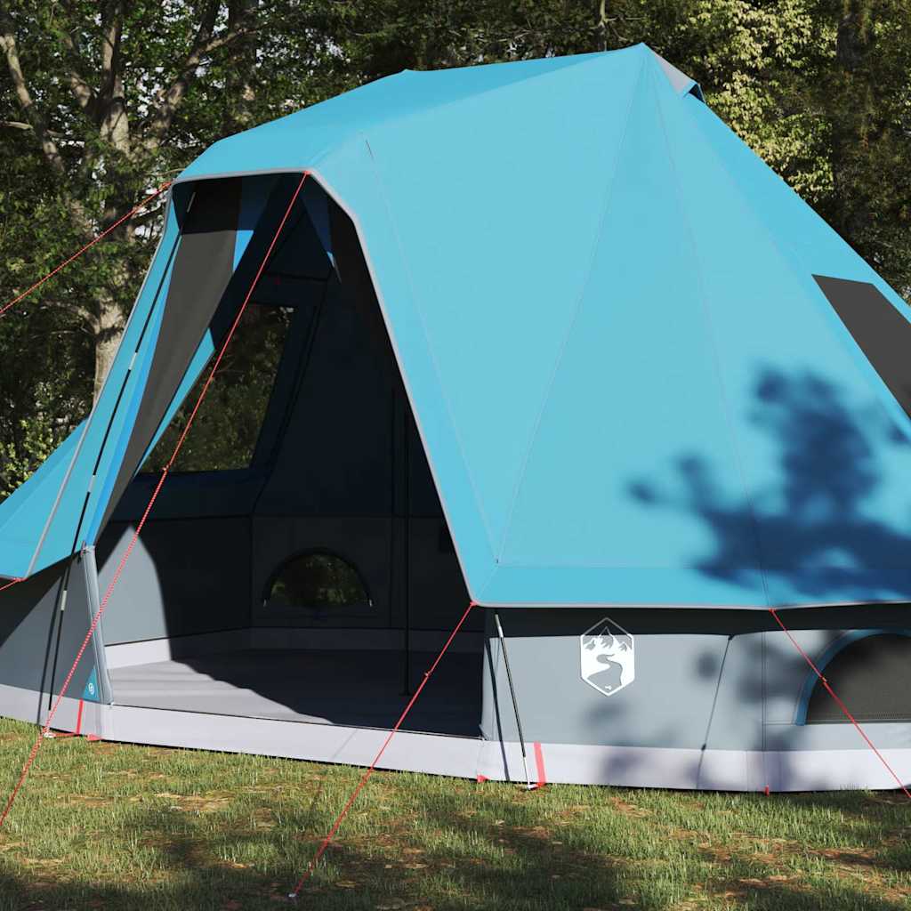 Tipi Tent met dak met opslag Blauw 466 x 310 x 240 cm taft is nu te koop bij PeponiXL, paradijselijk wonen!