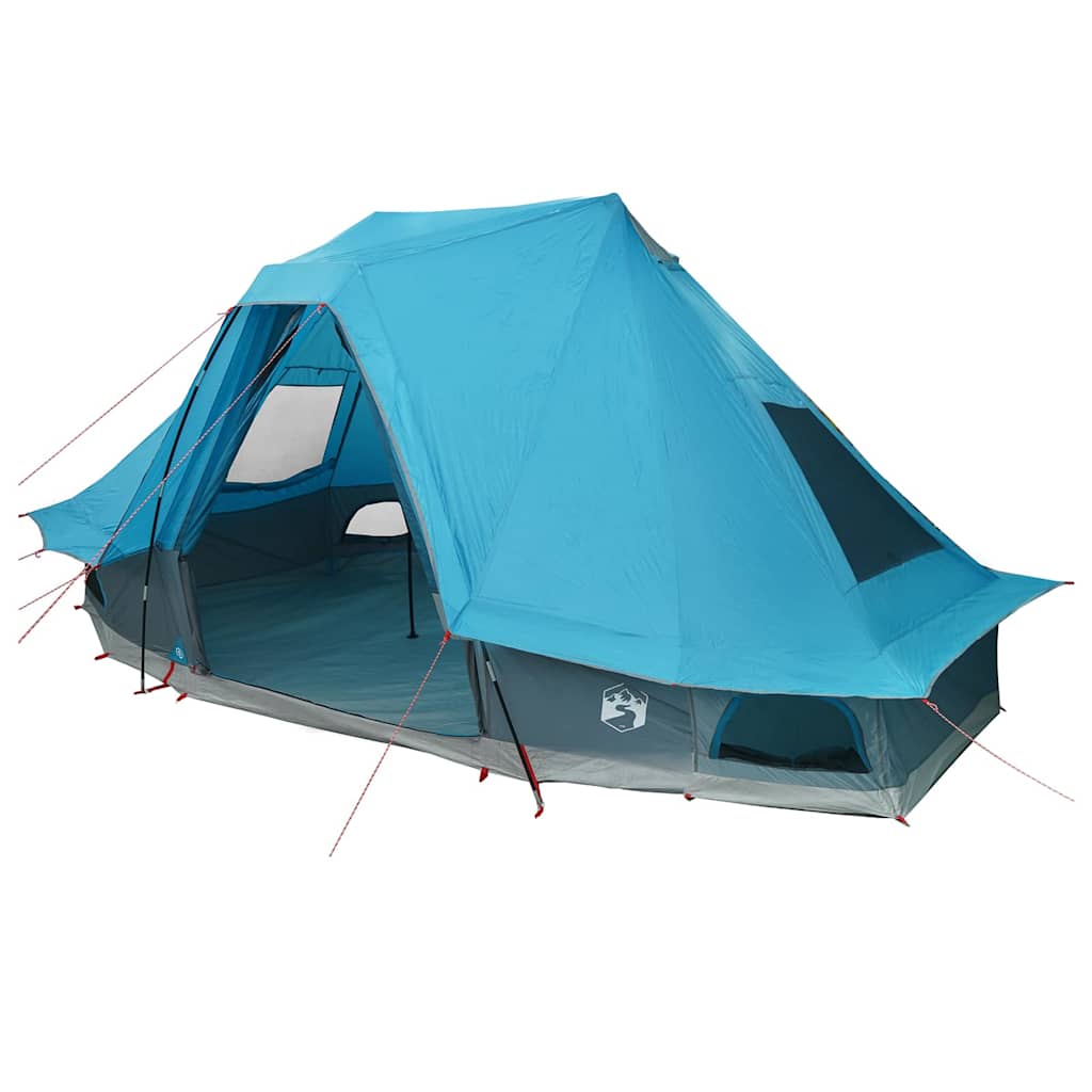 Tipi Tent met dak met opslag Blauw 466 x 310 x 240 cm taft is nu te koop bij PeponiXL, paradijselijk wonen!