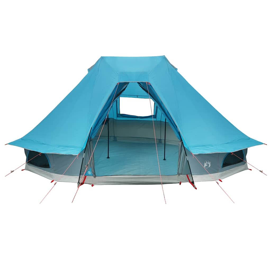 Tipi Tent met dak met opslag Blauw 466 x 310 x 240 cm taft is nu te koop bij PeponiXL, paradijselijk wonen!