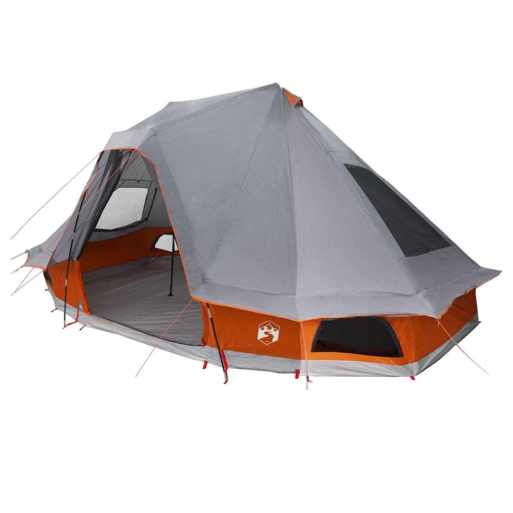Tipi Tent met dak Grijs en Oranje 466 x 310 x 240 cm taft is nu te koop bij PeponiXL, paradijselijk wonen!
