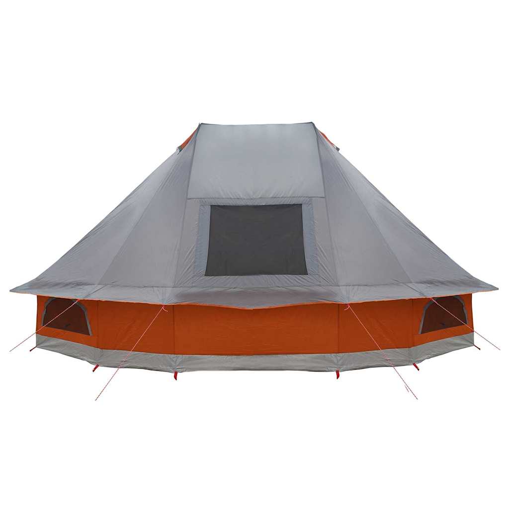 Tipi Tent met dak Grijs en Oranje 466 x 310 x 240 cm taft is nu te koop bij PeponiXL, paradijselijk wonen!