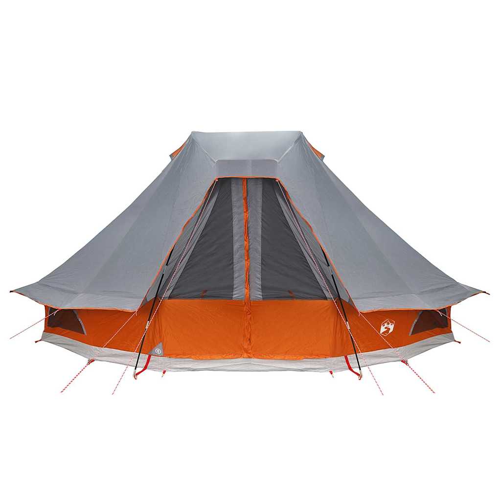 Tipi Tent met dak Grijs en Oranje 466 x 310 x 240 cm taft is nu te koop bij PeponiXL, paradijselijk wonen!