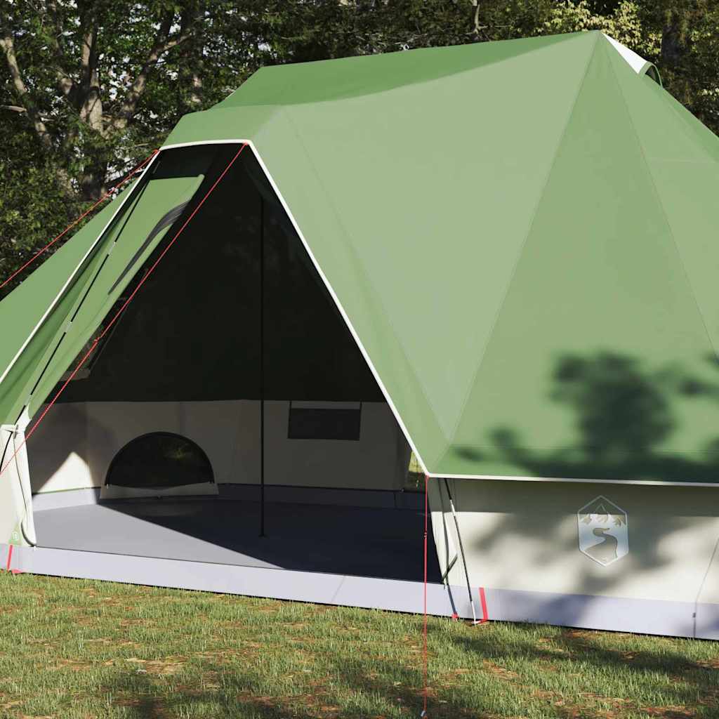 Tipi Tent met dak met opslag Groen 680 x 430 x 270 cm taft is nu te koop bij PeponiXL, paradijselijk wonen!
