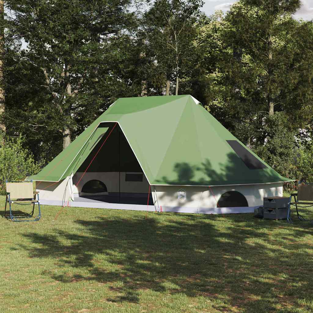 Tipi Tent met dak met opslag Groen 680 x 430 x 270 cm taft is nu te koop bij PeponiXL, paradijselijk wonen!
