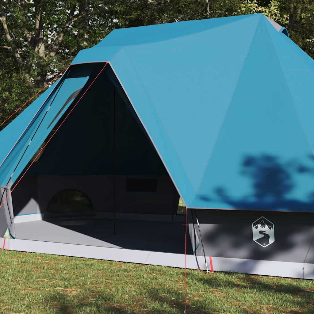 Tipi Tent met dak met opslag Blauw 680 x 430 x 270 cm taft is nu te koop bij PeponiXL, paradijselijk wonen!
