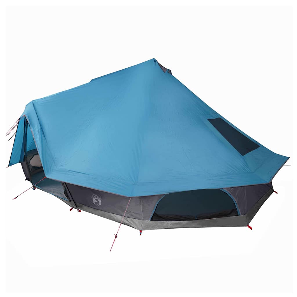 Tipi Tent met dak met opslag Blauw 680 x 430 x 270 cm taft is nu te koop bij PeponiXL, paradijselijk wonen!
