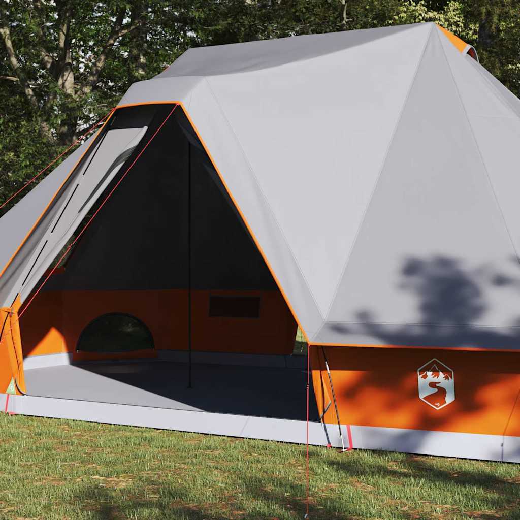 Tipi Tent met dak Grijs en Oranje 680 x 430 x 270 cm taft is nu te koop bij PeponiXL, paradijselijk wonen!