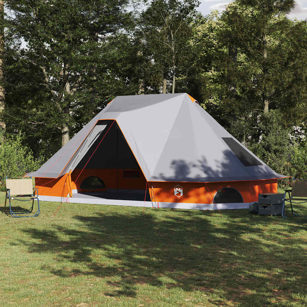 Tipi Tent met dak Grijs en Oranje 680 x 430 x 270 cm taft is nu te koop bij PeponiXL, paradijselijk wonen!