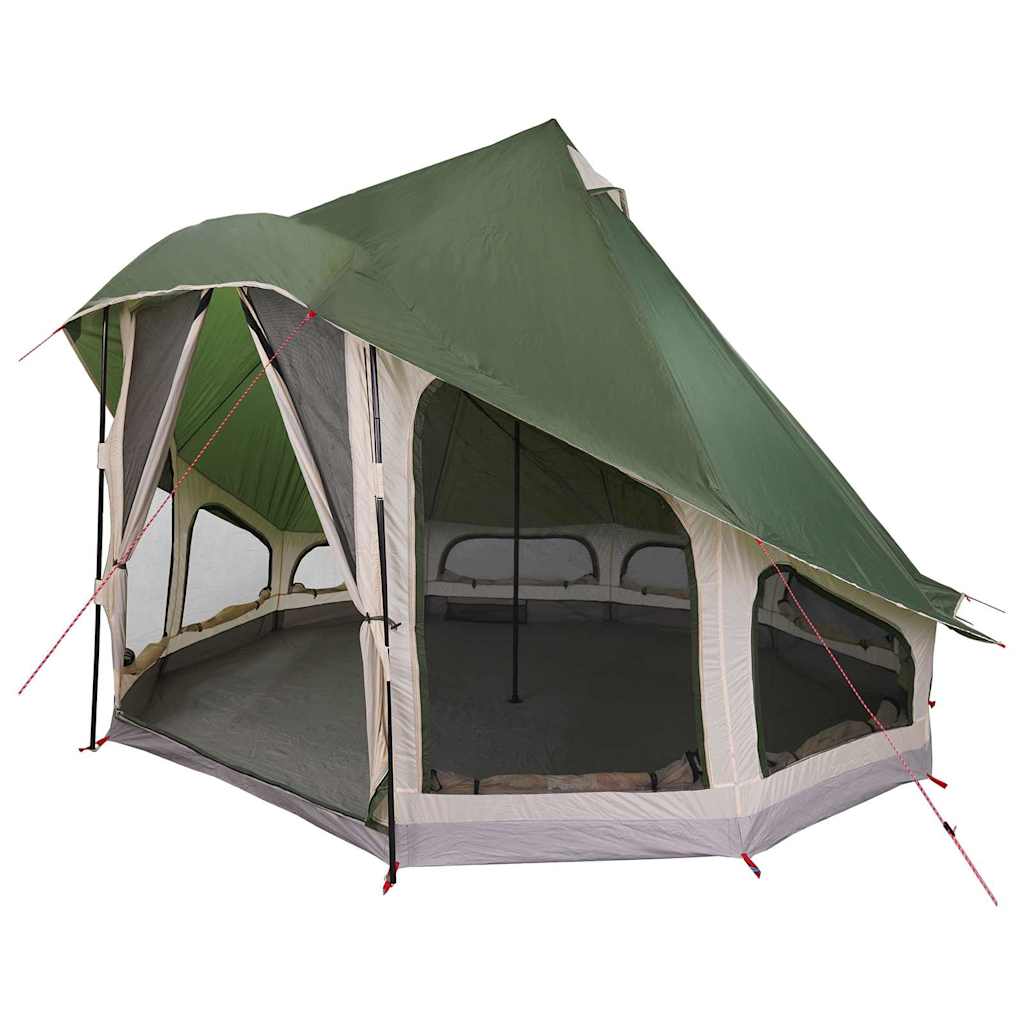 Tipi Tent met dak met opslag Groen 404 x 370 x 270 cm taft is nu te koop bij PeponiXL, paradijselijk wonen!