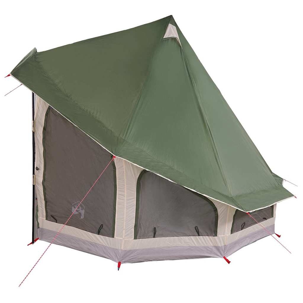 Tipi Tent met dak met opslag Groen 404 x 370 x 270 cm taft is nu te koop bij PeponiXL, paradijselijk wonen!