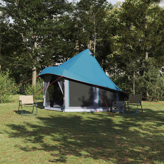 Tipi Tent met dak met opslag Blauw 404 x 370 x 270 cm taft is nu te koop bij PeponiXL, paradijselijk wonen!