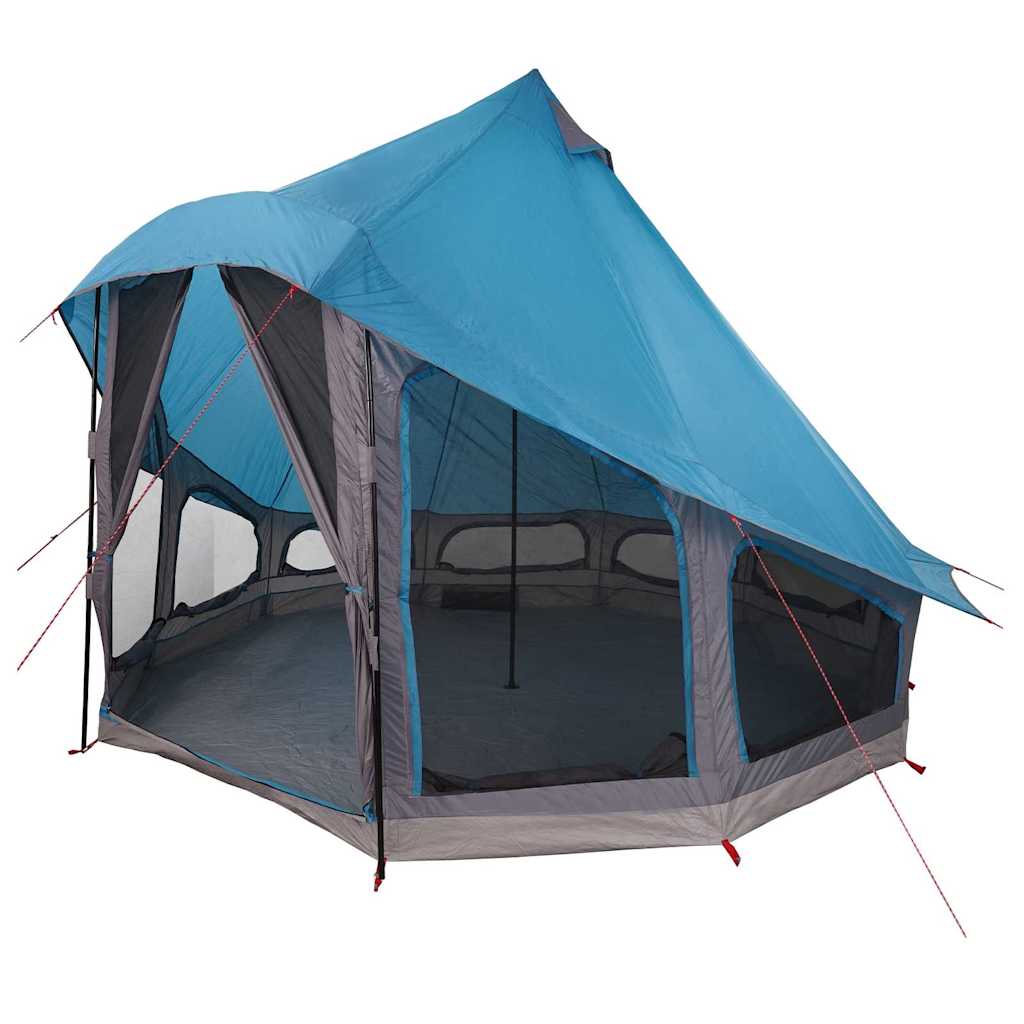 Tipi Tent met dak met opslag Blauw 404 x 370 x 270 cm taft is nu te koop bij PeponiXL, paradijselijk wonen!