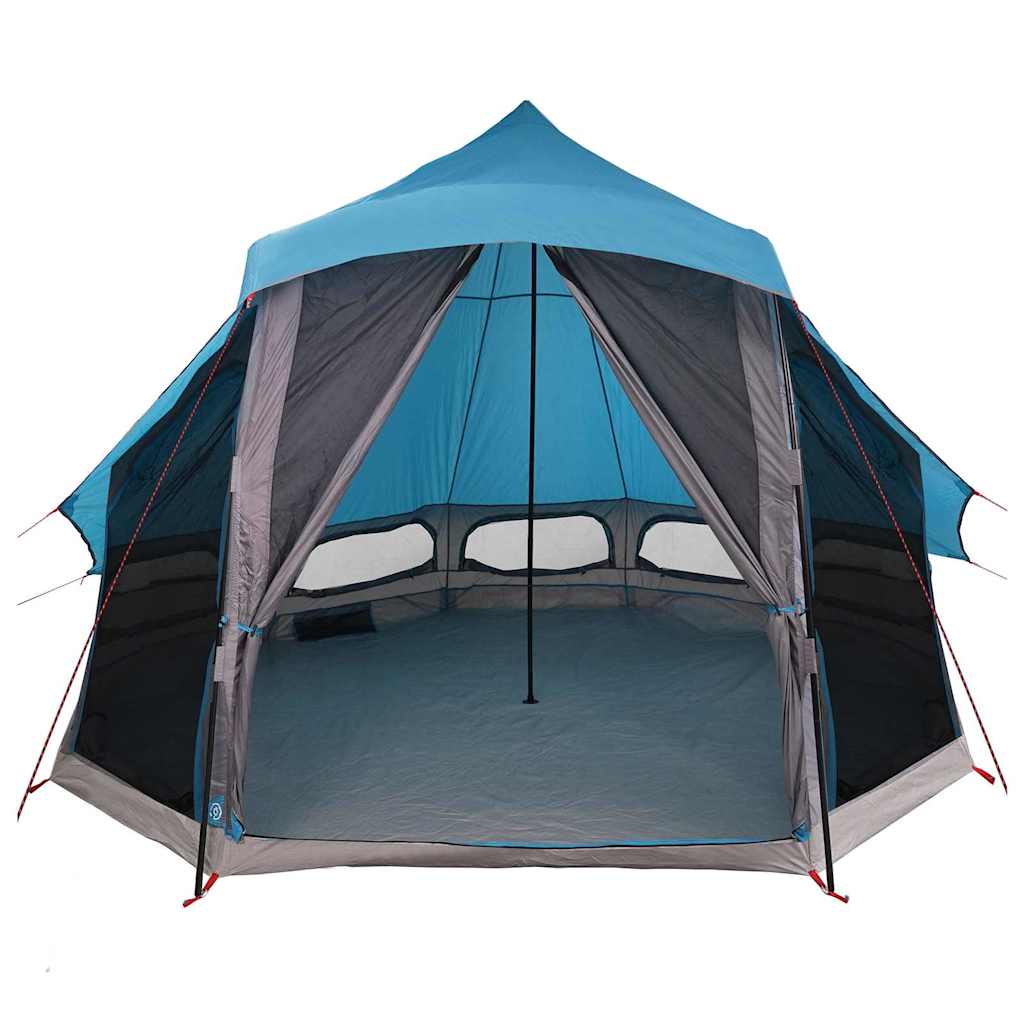 Tipi Tent met dak met opslag Blauw 404 x 370 x 270 cm taft is nu te koop bij PeponiXL, paradijselijk wonen!