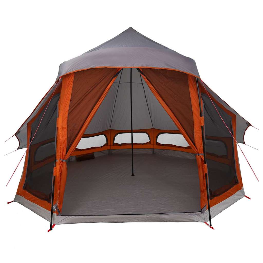 Tipi Tent met dak Grijs en Oranje 404 x 370 x 270 cm taft is nu te koop bij PeponiXL, paradijselijk wonen!