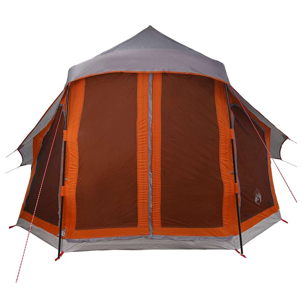 Tipi Tent met dak Grijs en Oranje 404 x 370 x 270 cm taft is nu te koop bij PeponiXL, paradijselijk wonen!