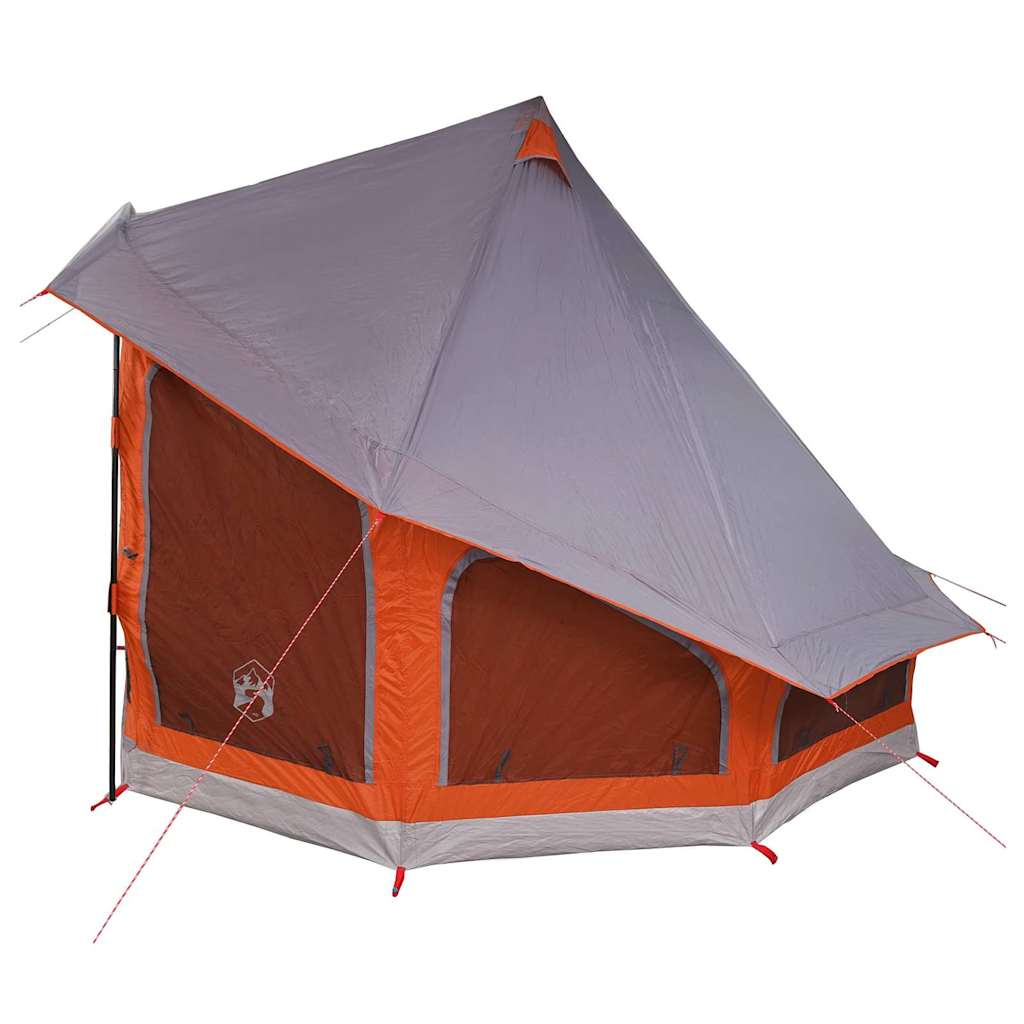Tipi Tent met dak Grijs en Oranje 404 x 370 x 270 cm taft is nu te koop bij PeponiXL, paradijselijk wonen!