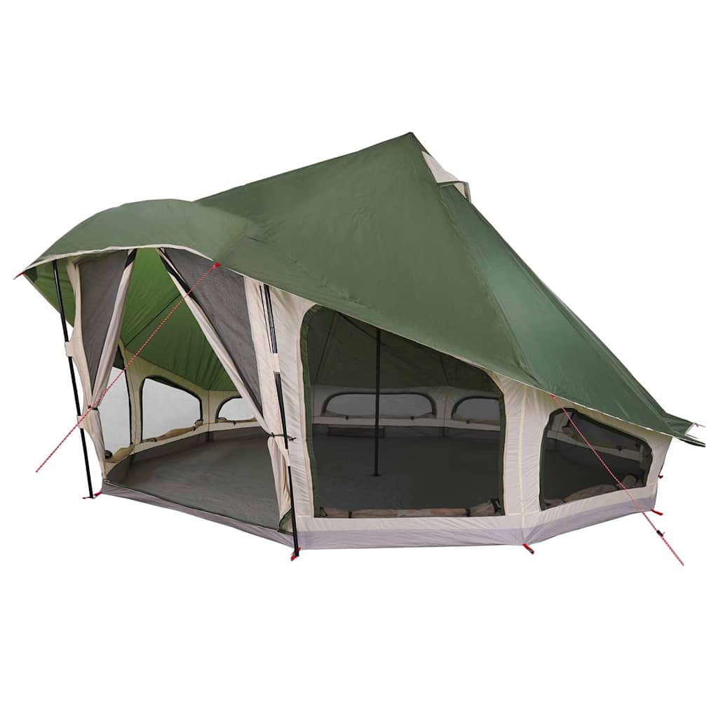 Tipi Tent met dak met opslag Groen 508 x 470 x 300 cm taft is nu te koop bij PeponiXL, paradijselijk wonen!