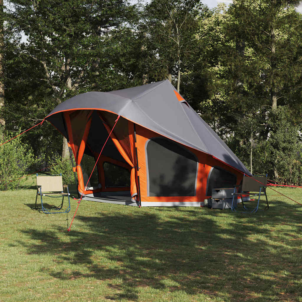 Tipi Tent met dak Grijs en Oranje 508 x 470 x 300 cm taft is nu te koop bij PeponiXL, paradijselijk wonen!
