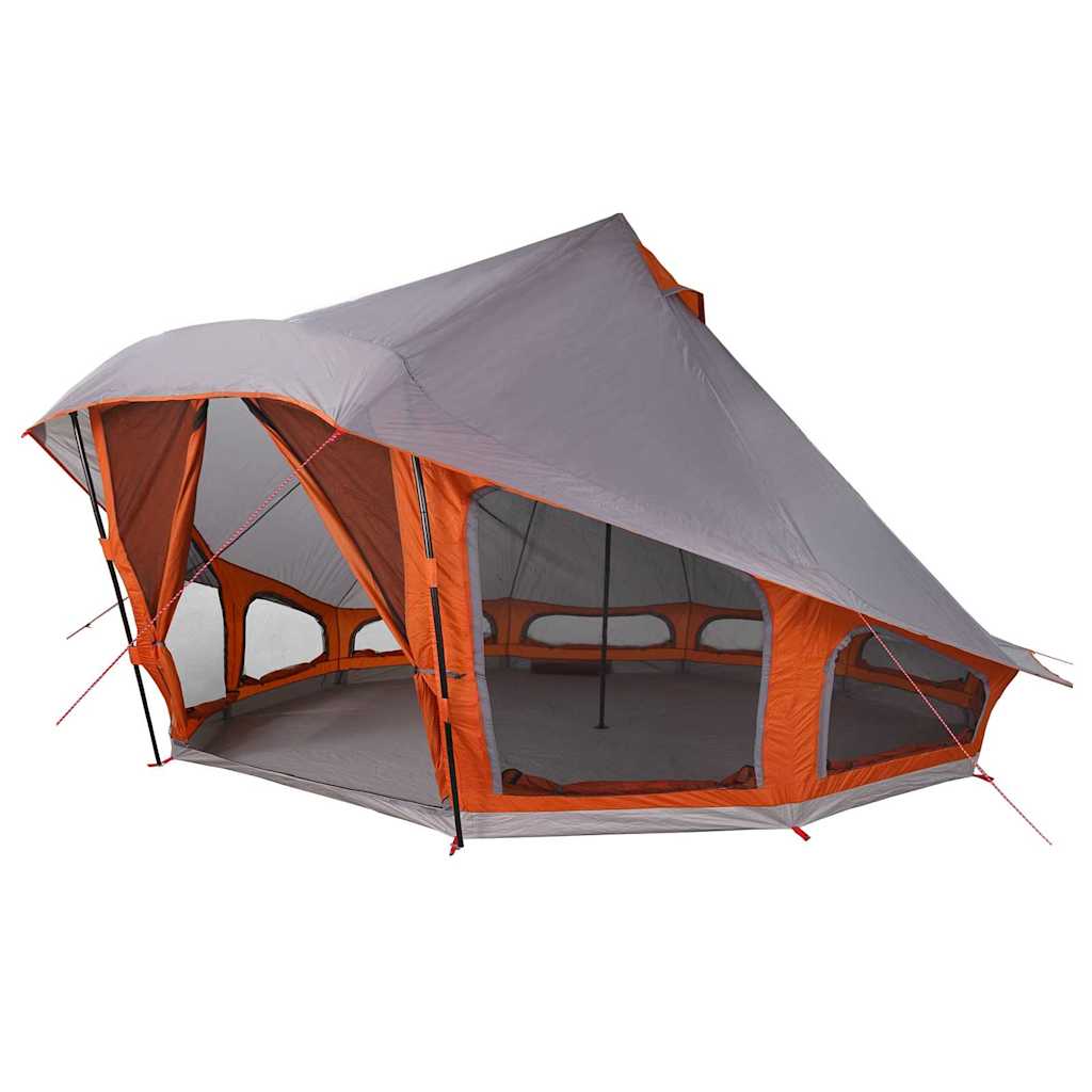 Tipi Tent met dak Grijs en Oranje 508 x 470 x 300 cm taft is nu te koop bij PeponiXL, paradijselijk wonen!