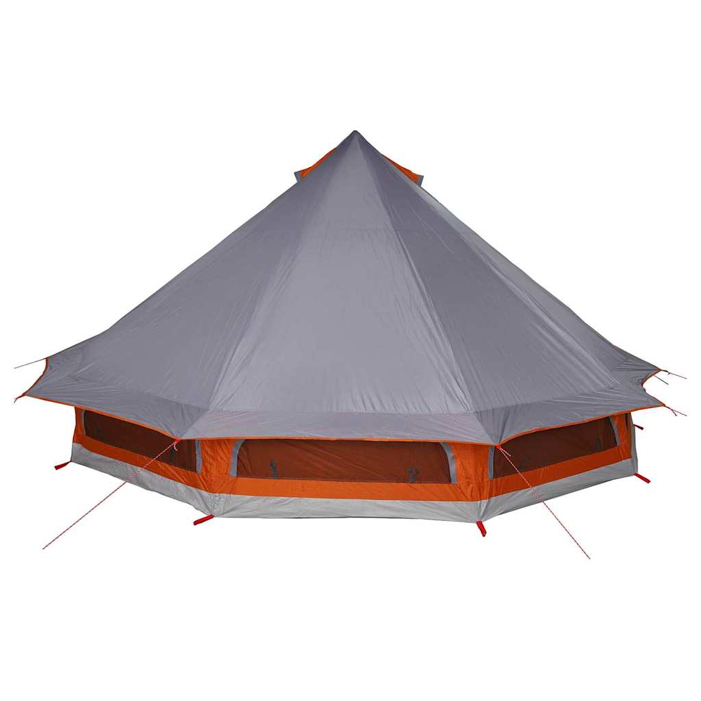 Tipi Tent met dak Grijs en Oranje 508 x 470 x 300 cm taft is nu te koop bij PeponiXL, paradijselijk wonen!