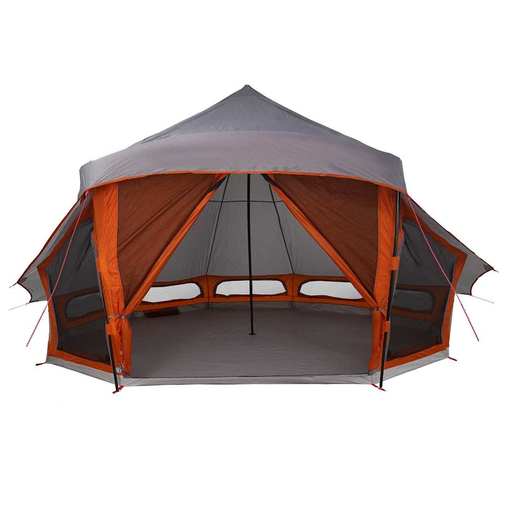 Tipi Tent met dak Grijs en Oranje 508 x 470 x 300 cm taft is nu te koop bij PeponiXL, paradijselijk wonen!
