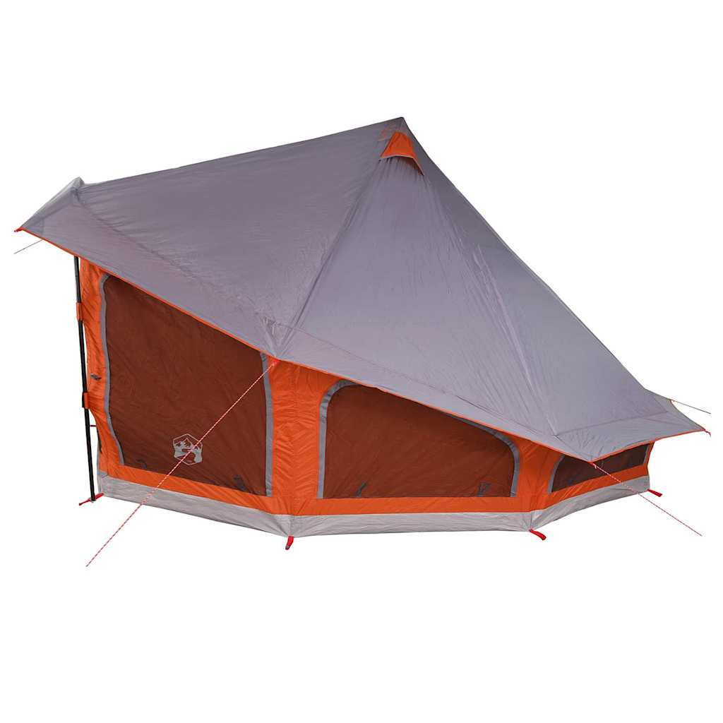 Tipi Tent met dak Grijs en Oranje 508 x 470 x 300 cm taft is nu te koop bij PeponiXL, paradijselijk wonen!
