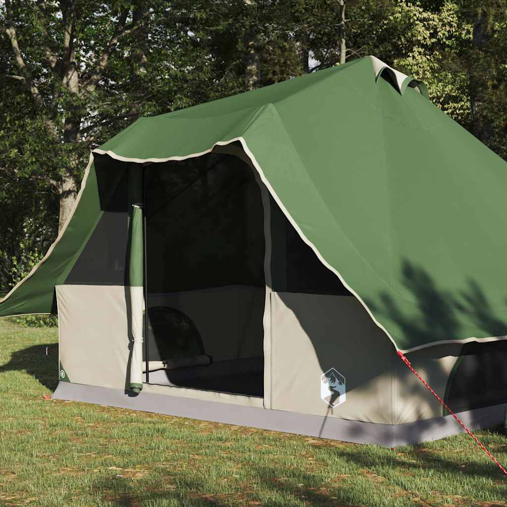 Tipi Tent met dak met opslag Groen 358 x 296 x 258 cm taft is nu te koop bij PeponiXL, paradijselijk wonen!