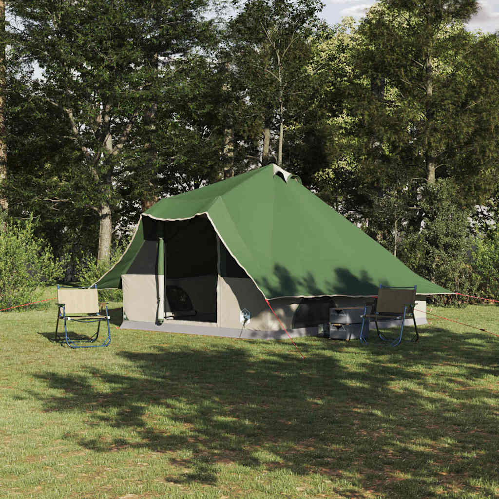 Tipi Tent met dak met opslag Groen 358 x 296 x 258 cm taft is nu te koop bij PeponiXL, paradijselijk wonen!