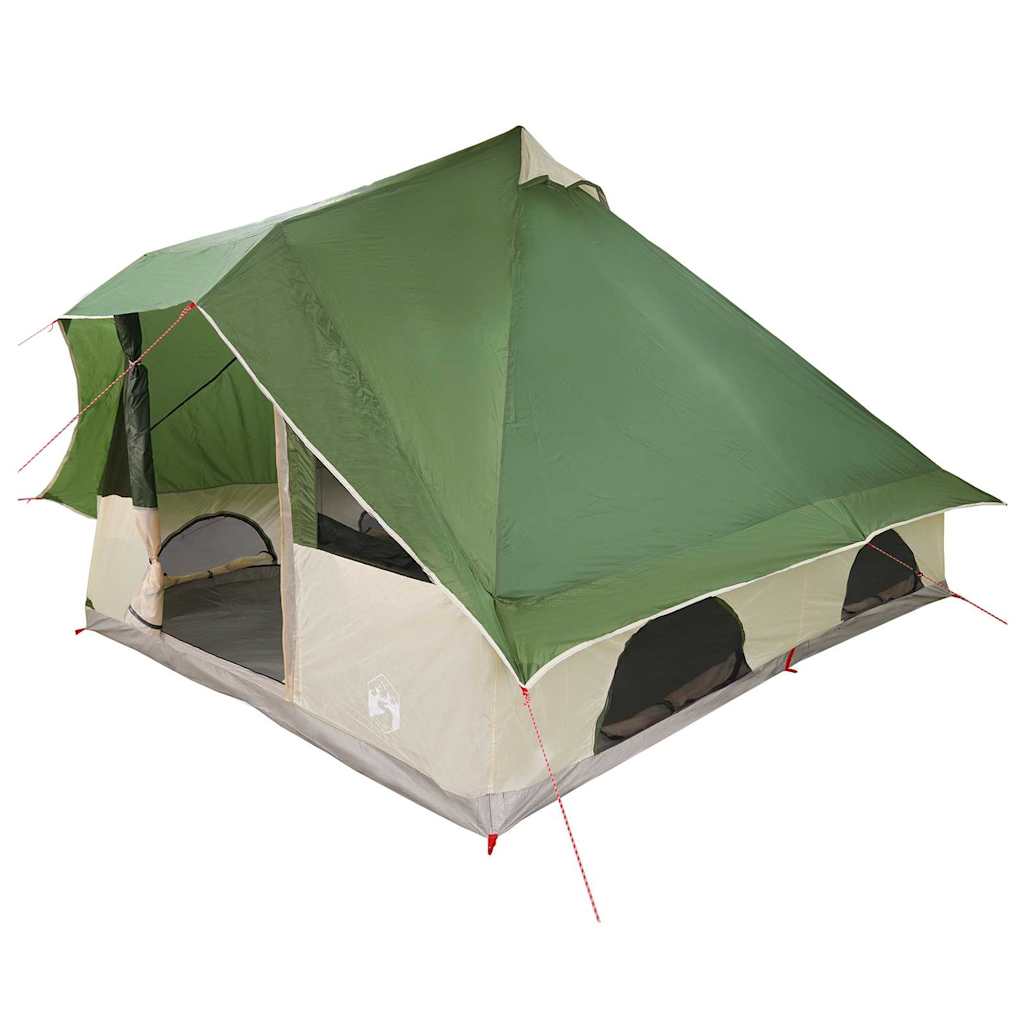 Tipi Tent met dak met opslag Groen 358 x 296 x 258 cm taft is nu te koop bij PeponiXL, paradijselijk wonen!