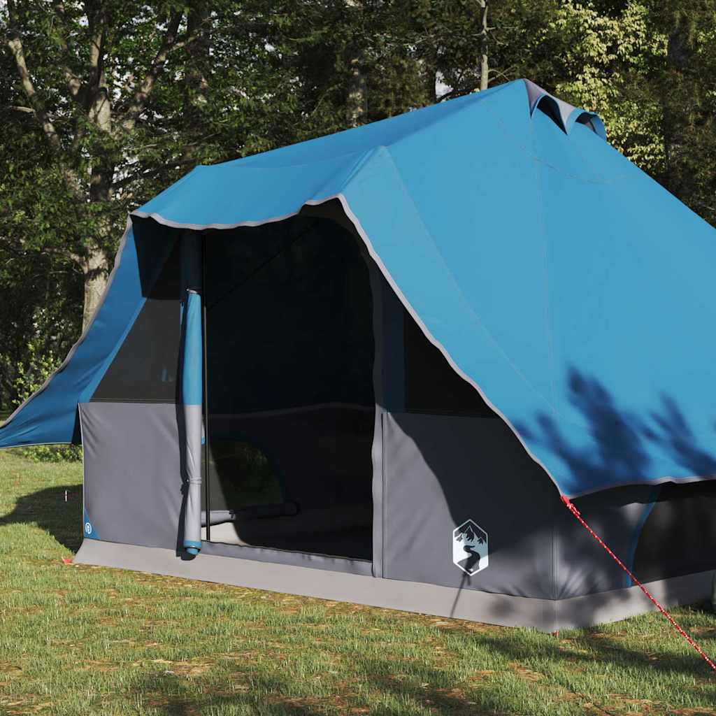 Tipi Tent met dak met opslag Blauw 358 x 296 x 258 cm taft is nu te koop bij PeponiXL, paradijselijk wonen!