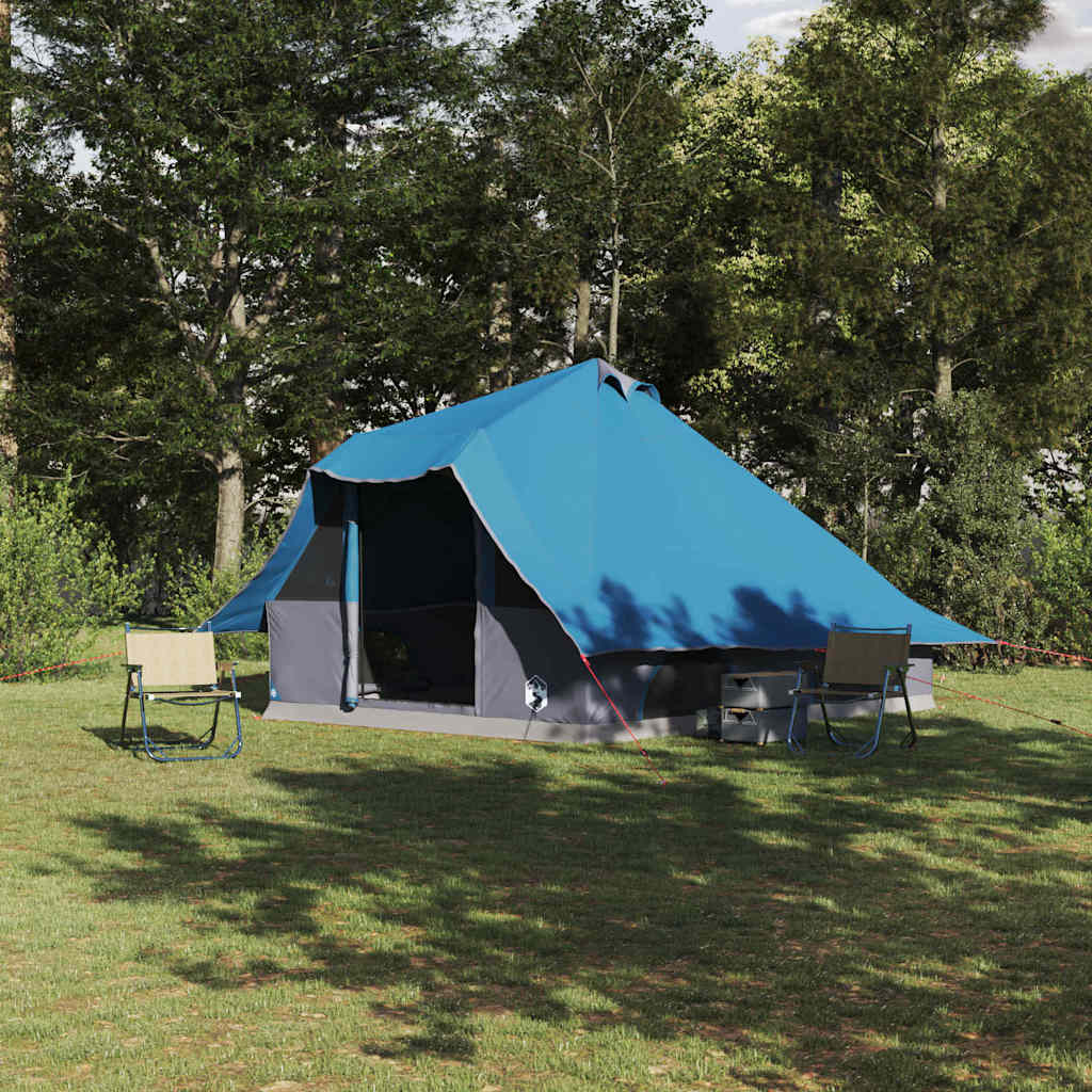 Tipi Tent met dak met opslag Blauw 358 x 296 x 258 cm taft is nu te koop bij PeponiXL, paradijselijk wonen!