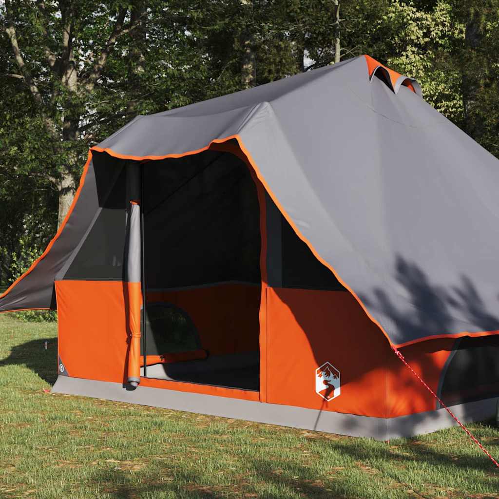 Tipi Tent met dak Grijs en Oranje 358 x 296 x 258 cm taft is nu te koop bij PeponiXL, paradijselijk wonen!