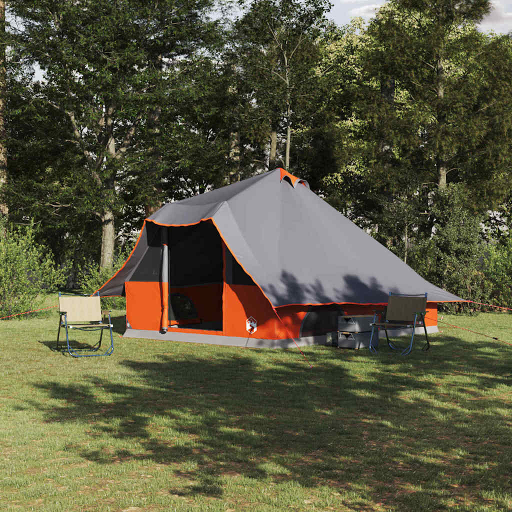 Tipi Tent met dak Grijs en Oranje 358 x 296 x 258 cm taft is nu te koop bij PeponiXL, paradijselijk wonen!