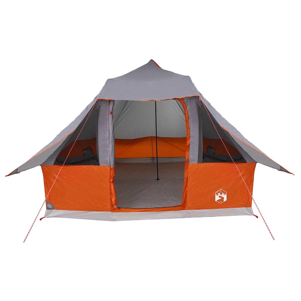 Tipi Tent met dak Grijs en Oranje 358 x 296 x 258 cm taft is nu te koop bij PeponiXL, paradijselijk wonen!