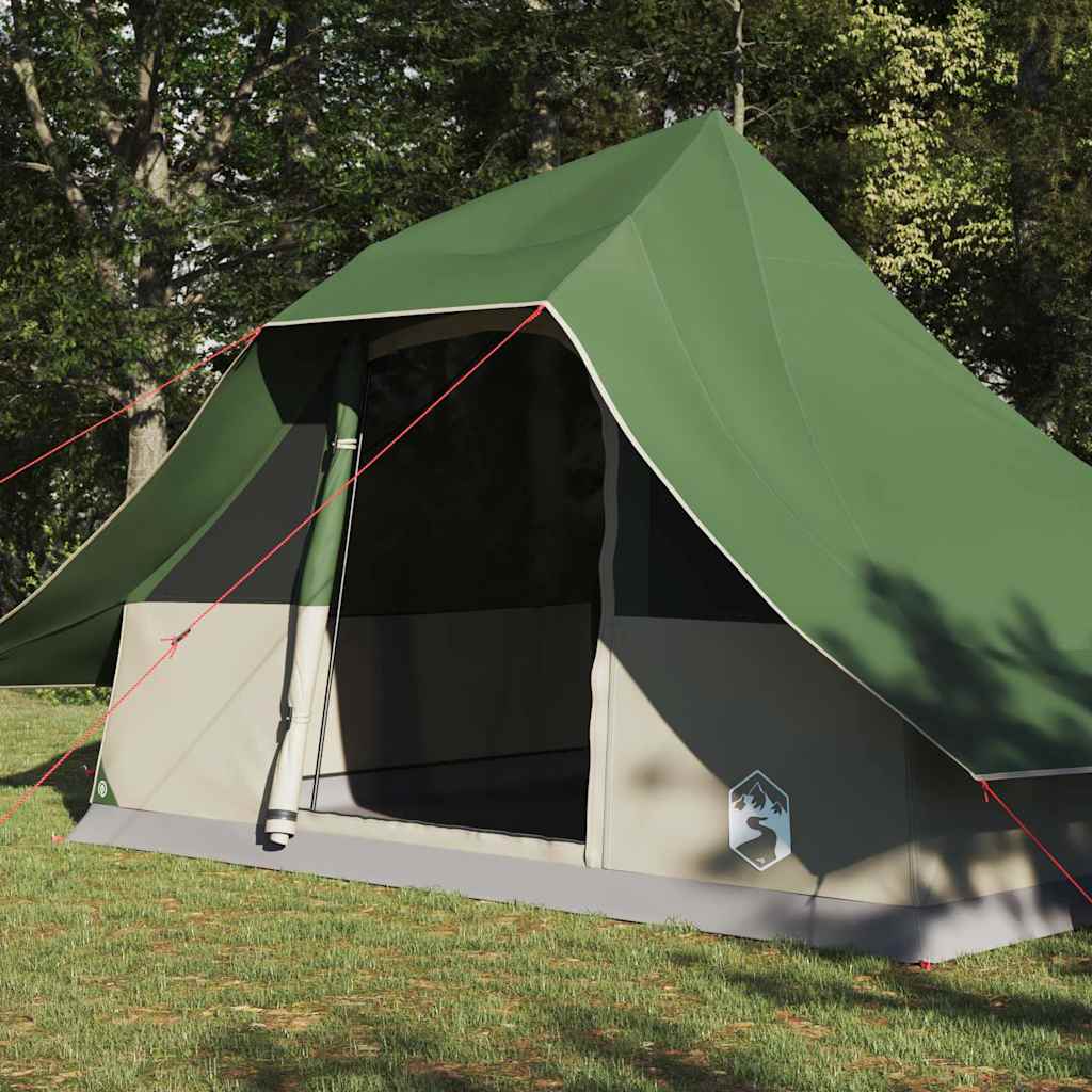Tipi Tent met dak met opslag Groen 364 x 281 x 257 cm taft is nu te koop bij PeponiXL, paradijselijk wonen!